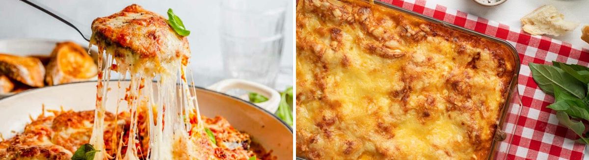 מאפה חצילים עם רוטב עגבניות וגבינות מתכון חציל פרמזן