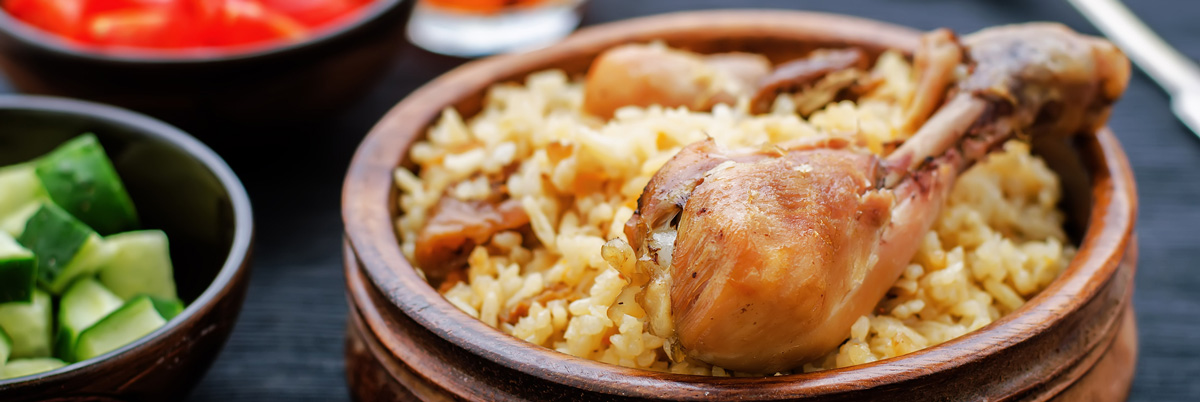 עוף עם אורז בתנור עוף עם אורז